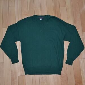 Andrew Rohan V Neck Sweater Green Men's Size XL